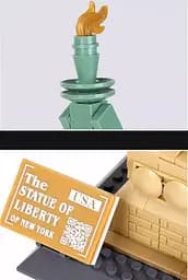 Конструктор Архітектура  Wange 3D  Статуя Свободи The Statue of Liberty  для дітей та дорослих 3Д 1409 деталей - мініатюра 7