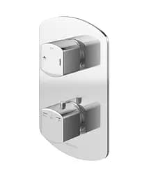 Душова система Kohlman Foxal 30 chrome з термостатом + BOX прихованого монтажу QW432FQ30, Хром - мініатюра 2