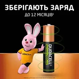 Акумулятор Duracell AAA HR03 900mAh * 4 (5005015) - мініатюра 6