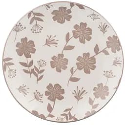 Тарілка десертна Ardesto Ravenna порцеляна 19 см біло-бежевий (AR1319R)