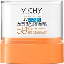 Капіталь Солей ЮВ-Аква, сонцезахисний ультралегкий зволожувальний засіб у форматі стіку для шкіри обличчя та губ Vichy SPF 50+ 