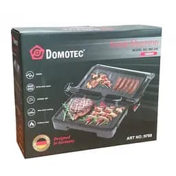 Гриль контактний притискний Domotec MS-240 домашній з антипригарим покриттям 1000 Вт Срібний - мініатюра 5