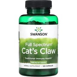 Котячий кіготь Swanson Cat's Claw 500 мг 100 капсул (100-46-9544003-20)