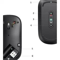 Бездротова мишка комп'ютерна Ugreen Portable Wireless Mouse MU001 чорна (UGR-90374) - мініатюра 2
