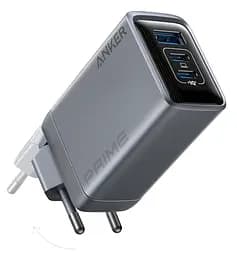 Мережевий зарядний пристрій Anker GaNPrime Charger - 100W 2xUSB-C PD & 1xUSB-A Foldable Silver (7089458)