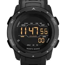 Тактичний годинник North Edge Mars Pro Black 5Bar (Чорний) - мініатюра 2