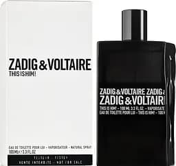 Оригинал Zadig & Voltaire This is Him 100 мл ТЕСТЕР туалетная вода