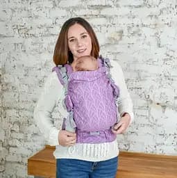 Эрго рюкзак регулируемый с рождения 0 - 18 месяцев "Adapt" Coolbabka Сиреневый Lily