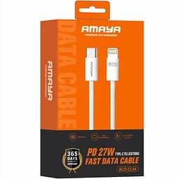 Дата кабель Amaya CL64 Type-C to Lightning 27W (1m) White - мініатюра 2