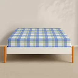 Простирадло Cosas на резинці фланель 80х160 ocean tartan, блакитний (Flannel_OceanTartan_80x160x20) - мініатюра 3