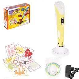 3D Ручка (3DPEN-3) - 3 NEW с трафаретами DX008 Желтый
