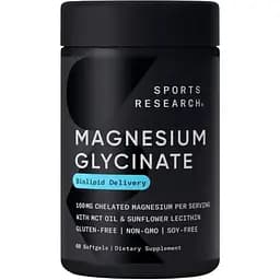 Мінерали Sport Research Magnesium Glycinate 160 мг 60 капсул