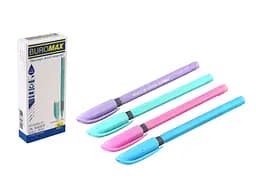 Ручка масляна, синя, із гумовим грипом, 12 шт., BM.8356-01