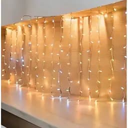 Новогодняя светодиодная гирлянда-штора Роса густая 3x0.7 м с 200 тепло белыми LED лампочками