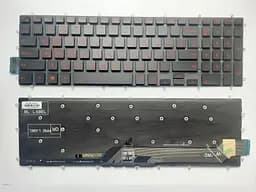 Клавіатура для ноутбуків Dell Inspiron 15-3579, 5567, 7566, Vostro 5568 з підсвічуванням (червоні символи) RU/US High