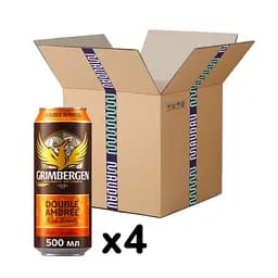 Пиво Grimbergen Double-Ambree темне 6.5% 2 л (4 шт. по 0,5 л) (797415)