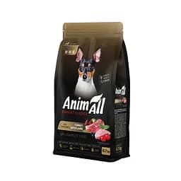 Сухий корм AnimAll Повнораціонний для дорослих собак малих порід зі свіжою індичкою та ягням, 0,7 кг