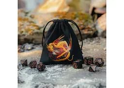 Мішечок для кубиків Q-Workshop Dragon Black & adorable Dice Bag (BDRA102) - мініатюра 2