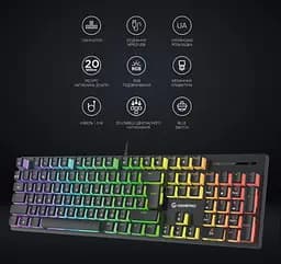 Клавіатура ігрова механічна GamePro GPMK-85 Black USB Blue Switch - мініатюра 5