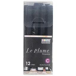 Набір спиртових маркерів односторонні Тілесні відтінки LE PLUME BRUSH 12 шт Marvy