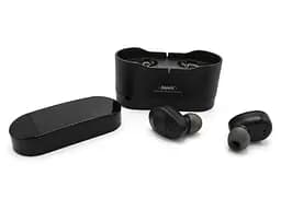 Бездротова Bluetooth стерео гарнітура Remax TWS-22 з кейсом Чорний - мініатюра 7