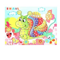 Дитяча мозаїка за номерами "Равлик" Bambi 13-126-14 різнокольорові камінчики