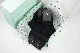 Набір шкарпеток у коробці однотонні чоловічі безшовні якісні ORGANIC cotton 9, 39-41, Чорний