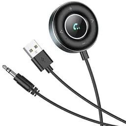 Bluetooth аудіо ресивер Borofone BC58 Gamble (USB+Jack 3,5mm) Metal gray - мініатюра 4