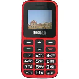 Мобільний телефон бабушкофон Sigma Mobile Comfort 50 HIT Red