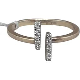 Золотое незамкнутое кольцо Харьковская ювелирная фабрика с фианитами. 700148-Рр.евро 17