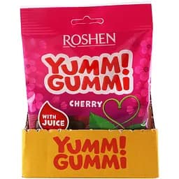 Цукерки желейні Roshen Yummi Gummi Cherry 70 г (916766) - мініатюра 3