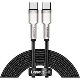 Кабель Baseus Cafule Metal Type-C to Type-C 100W (2m) black (CATJK-D01)