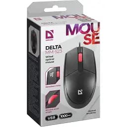 Комп'ютерна мишка Defender Delta MM-523 3кн.,1000dpi безшумна чорна (52523)