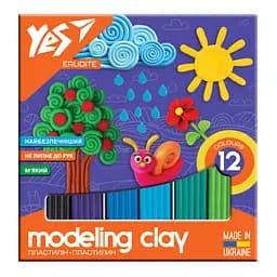 Пластилин Yes Erudite, 12 цветов, 240 г, 540560