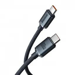 Кабель Baseus Crystal Shine Series Fast Charging Data Cable Type-C to Type-C 100W 1.2m CAJY000601 Black - мініатюра 2
