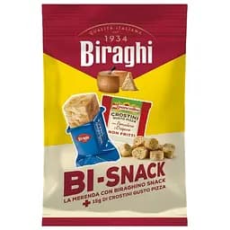 Снек Biraghi Gran Biraghi твердий сир 16.67 г та кростіні зі смаком піци 15 г