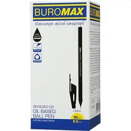 Набір ручок Buromax Linea чорних 50 шт. (BM.8362-02)