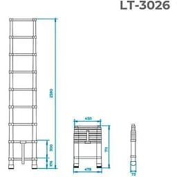 Драбина Intertool LT-3026 [140444] - мініатюра 3