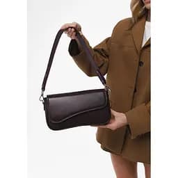 Жіноча шкіряна сумка Nona бордова краст