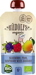 Пюре Rudolfs Pouch Фрукты с йогуртом, 110 г