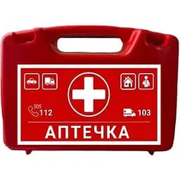 Футляр ящик для аптечки червоний 21 x16 x7 см (Ф-02-2020-П)