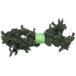 Гірлянда декоративна Black Box Trees Creston Frosted штучна з декоративними шишками та ягодами 270 см зелена (8718861153026) - мініатюра 3