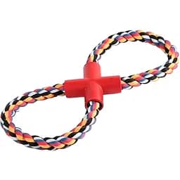 Игрушка канат-грейфер для собак Fox цветная восьмерка 20 см