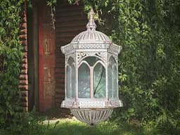 Світильник садово-парковий Diasha DJ018-M-WB WH E27 42 см IP40 штучно зістарений класичний стиль для зовнішнього освітлення