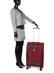 Валіза Середня (M) тканинна Airtex Worldline Tirana 608 на 4 колесах 65x41x23см 69л Бордовий - мініатюра 10
