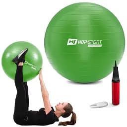 Фітбол Hop-Sport 65см зелений + насос 2020 - мініатюра 5