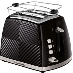Тостер GrooWe 2 Slice 850Вт, подогрев, размораживание, пластик, черный Russell Hobbs kuh0014907