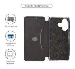 Чехол-книжка для Xiaomi Redmi 13 4G Poco M6 4G, G-Case, черный, кожаный чехол-книжка из экокожи (PU) и TPU, с магнитом, с подставкой и вместительным кардхолдером, противоударный, защита всего корпуса, ArmorStandart (ARM78267) - мініатюра 3