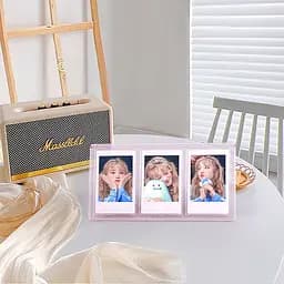 Фоторамка Fujifilm Instax Mini на 3 фото, прозора, рожева