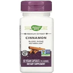 Екстракт кориці Nature's Way Cinnamon стандартизований 60 капсул